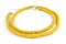 The Bead Chest Yellow Glass Donut Beads - 24 Inch Strand of Indonesian Rondelle Java Glass Beads for Crafts & Jewelry Making